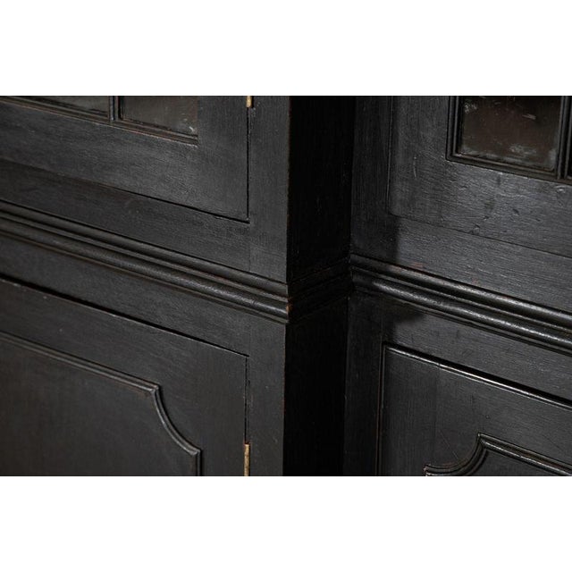 19th Century English Monumental Ebonised Mahogany Bookcase For Sale - Image 12 of 18