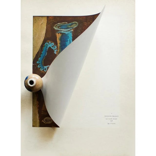 The School of Paris 1940s After Georges Braque "The Blue Vase", First Edition Period Swiss Offset Lithograph For Sale - Image 3 of 8