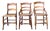 Vintage Collection of Cane Seat Chairs - Set of 3 For Sale
