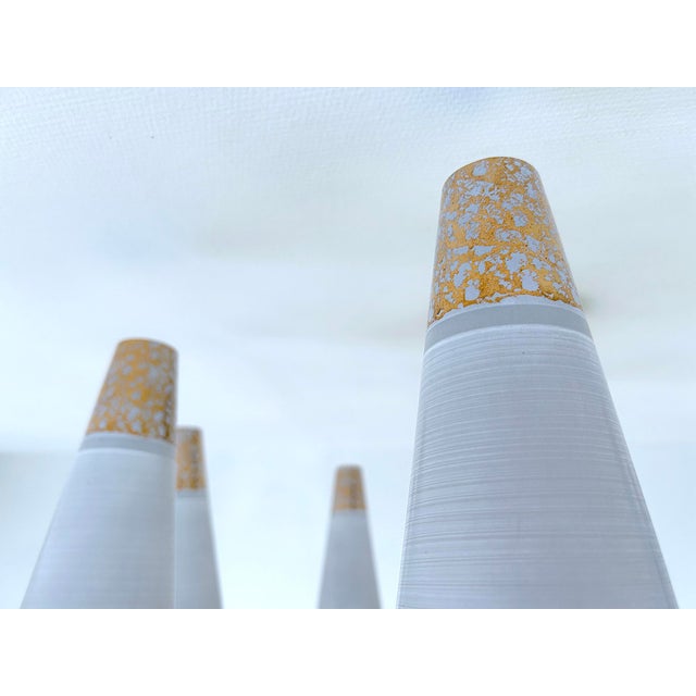 Vintage Italian Glass and Brass Chandelier, 1950s For Sale - Image 15 of 17