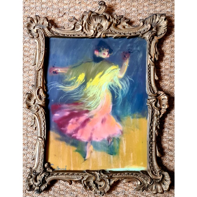 Fortuney, Belle Epoque Flamenco Dancer, Pastel Drawing, 1890s-1910s For Sale - Image 13 of 13