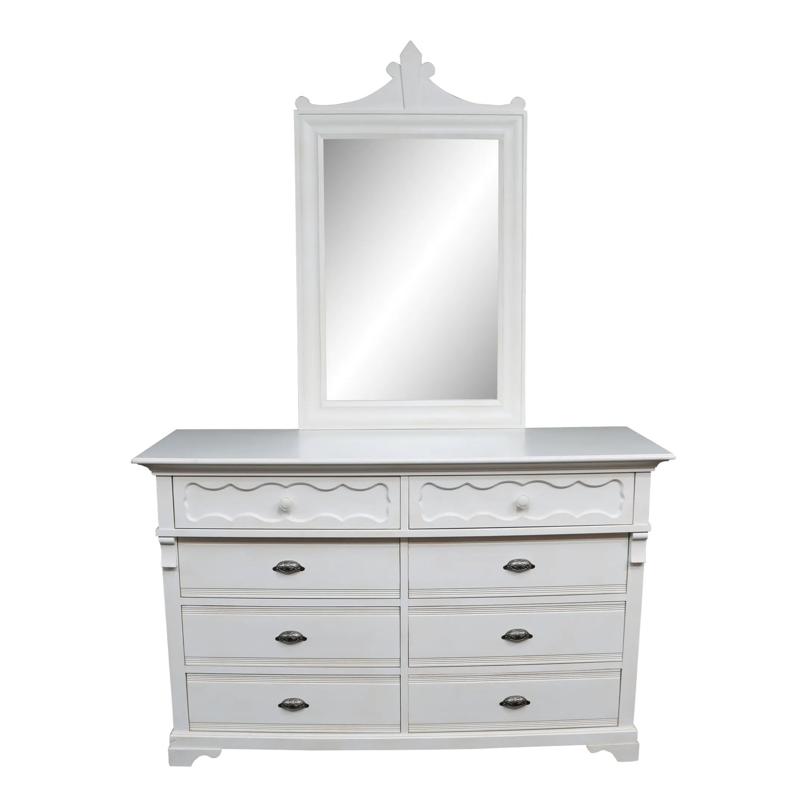 Cottage Style Lane Furniture Dresser/Mirror | Chairish