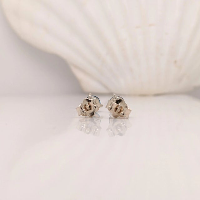 London Blue Topaz Martini Solitaire Stud Earrings in Solid 14k Gold - 2 Pieces For Sale In Columbus - Image 6 of 8