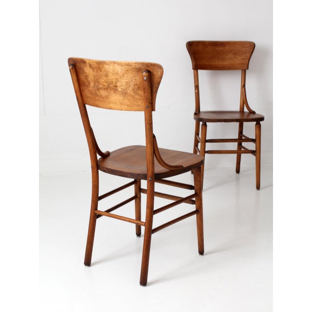 Antique Crocker Bentwood Dining Chairs Set 4 For Sale - Image 10 of 16