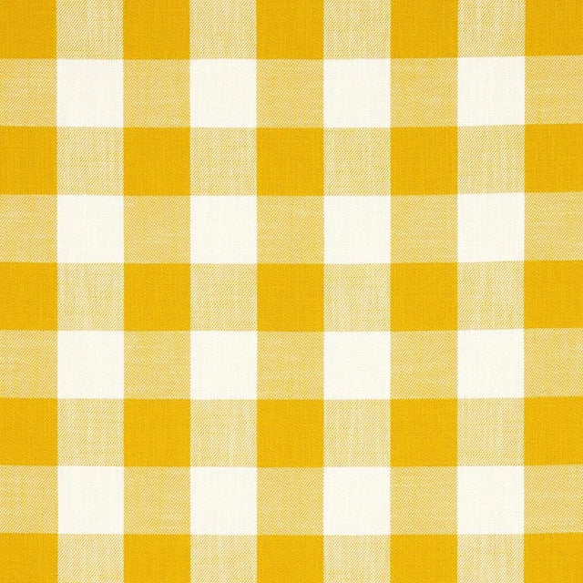 Schumacher Sample - Schumacher Picnic Indoor/Outdoor Fabric, Canary For Sale - Image 4 of 4