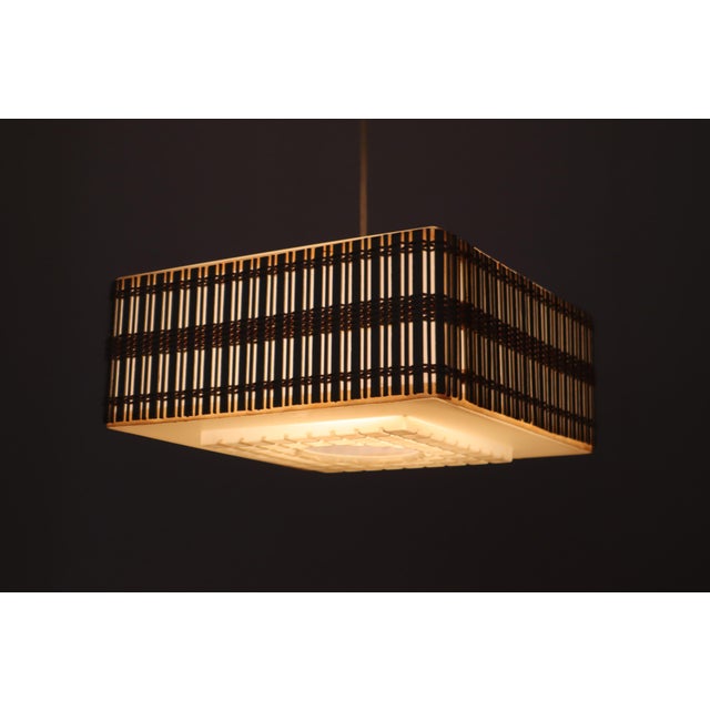 Minimalist Cubist Hanging Light, 1970s For Sale - Image 9 of 15