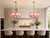 Pair elegant italian chandeliers made from 56 beautiful murano clear and amethyst glasses “poliedri”. Structure in gold...