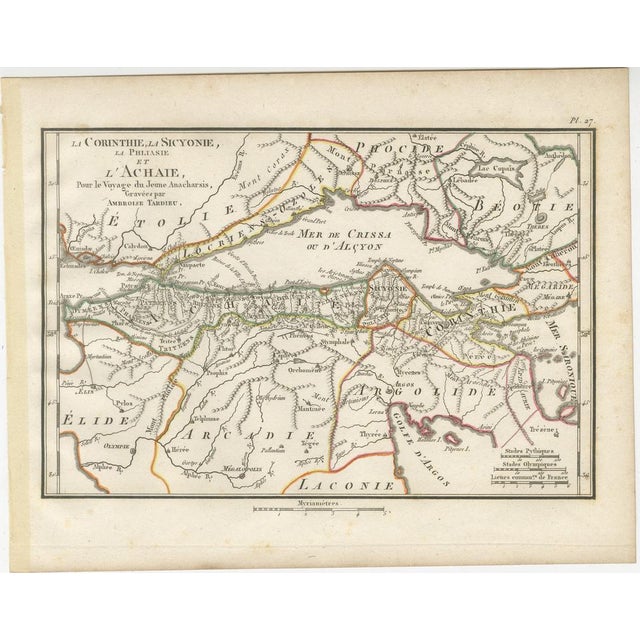 Early 19th Century Ancient Greece Maps from Ambroise Tardieu, 1825, Set of 4 For Sale - Image 5 of 12