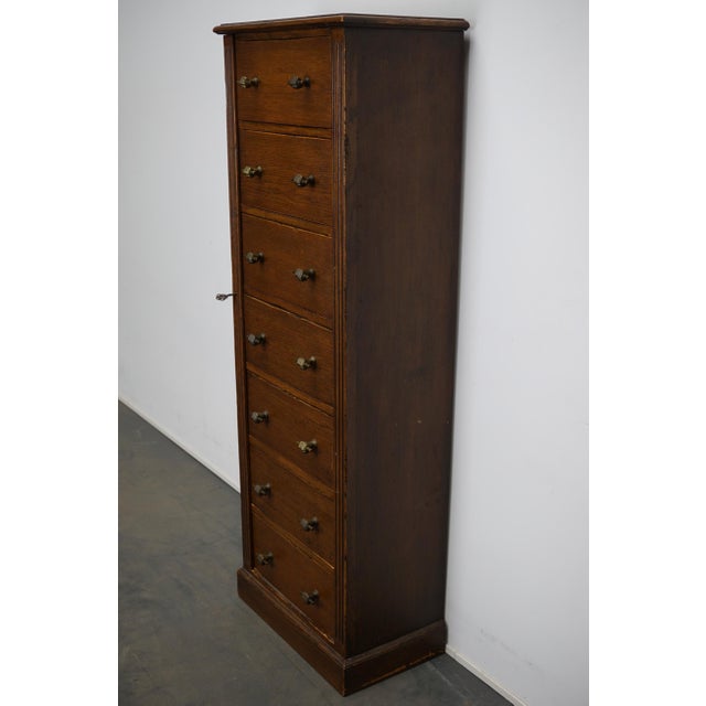 Industrial Dutch Oak Apothecary Cabinet, Mid-20th Century For Sale - Image 3 of 18