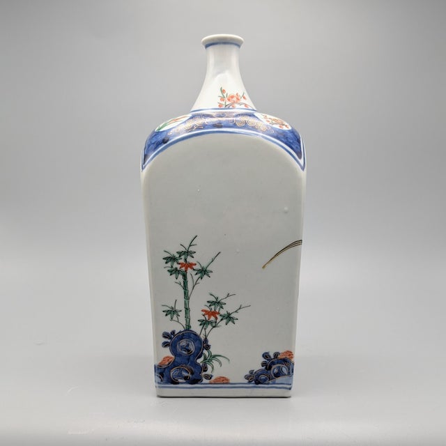 18th Century Edit 18th Century Large Edo Period Polychrome Tokkuri Sake Bottle For Sale - Image 5 of 8