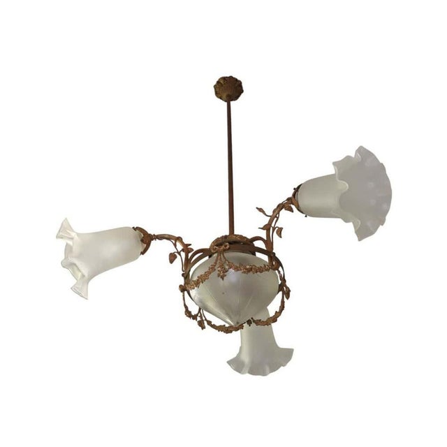 Liberty Chandelier in Metal and Glass For Sale - Image 10 of 10
