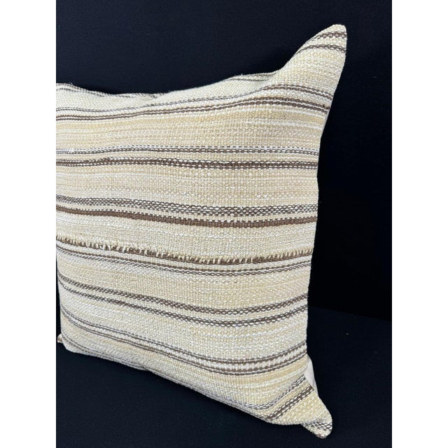 Turkish Hemp Pillow Cushion Natural Beige Brown Pillow Cushion Cover 24"x24" #30390 Enhance your home decor with our Kilim...