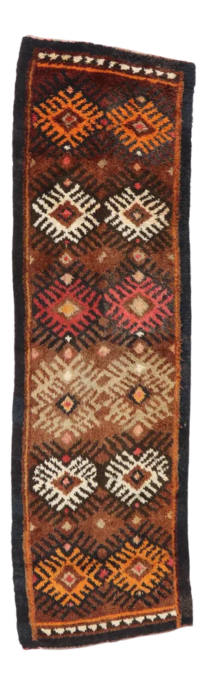 Antique Persian Gabbeh Runner Rug - 03'02 X 10'09
