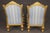 French 19th C. Pair French Napoleonic Style Armchairs, Giltwood & Blue Upholstery For Sale - Image 3 of 16