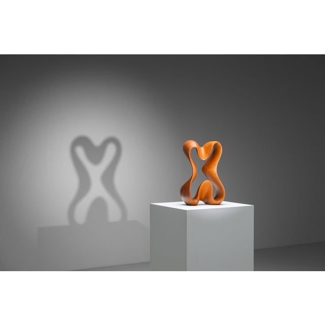 Mid-Century Modern Unknown, Abstract Sculpture with Organic Flowing Curves, 1960s, Teak For Sale - Image 3 of 18