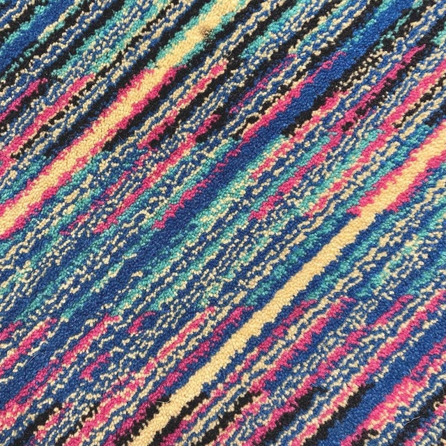 Italian Modern Blue Wool Rectangular Rug attributed to Missoni, 1990s For Sale - Image 6 of 14