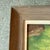 Green Late 20th Century Pair of Petite Framed Folk Art Landscape Deer Paintings For Sale - Image 8 of 10