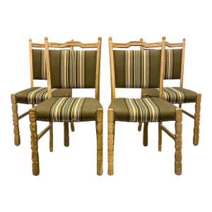 4 Danish Mid Century Oak Dining Chairs