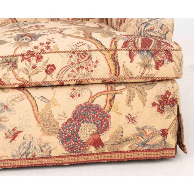 Late 20th Century Floral Print Upholstered Three-Seat Sofa For Sale - Image 5 of 9