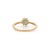 Art Deco Sunburst Emerald & Baguette Diamond Promise Ring Size 4 in 14k Yellow Gold For Sale - Image 9 of 17