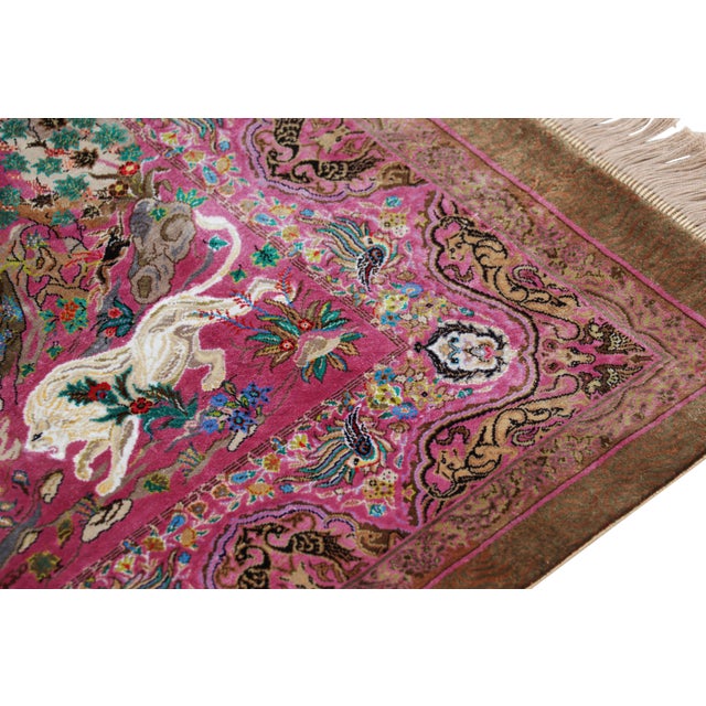 Rug & Kilim’s Modern Classics Pictorial Rug in Red, Brown, Pink Tones For Sale In New York - Image 6 of 8