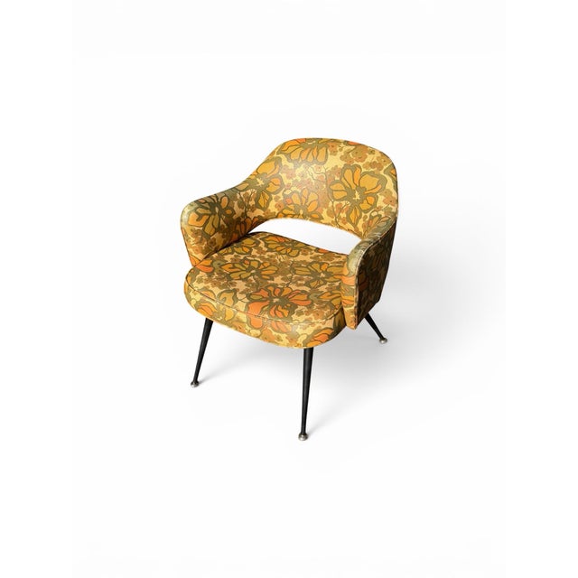 Pair of 1970s Belvedere Products Retro Floral Open-Back Barrel Chairs For Sale In New York - Image 6 of 11