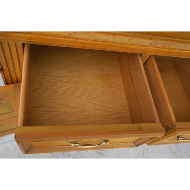 Brown Baker Milling Road English Country Pine Linen Cabinet For Sale - Image 8 of 18
