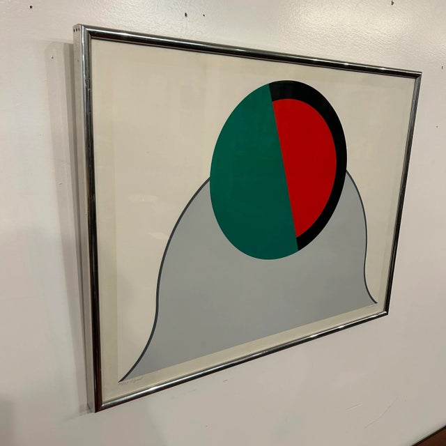 1970s 1971 Takesada Matsutani “Signal” Lithograph 70/75 For Sale - Image 5 of 13