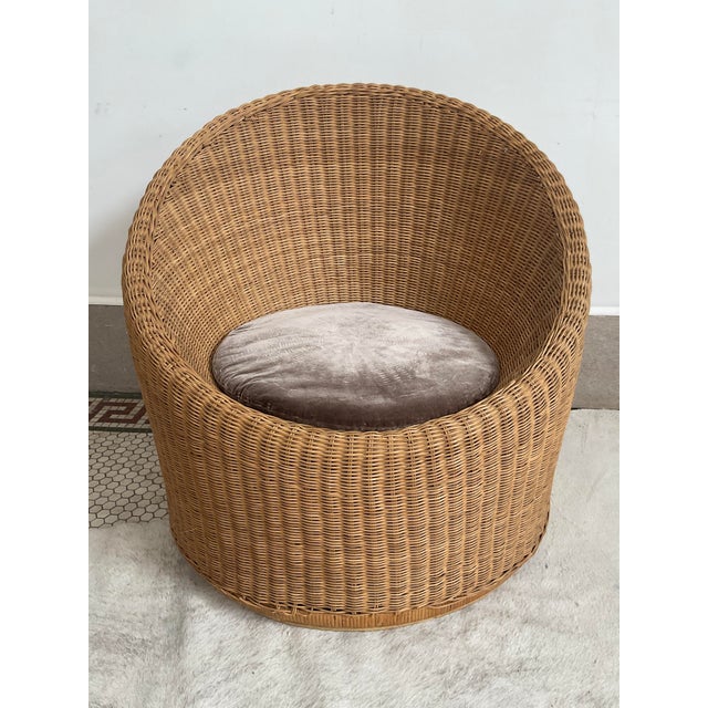 Brown Cocoon 'Elephant Boot' Barrel Chair With Cushion, Style of Eerno Aarnio For Sale - Image 8 of 11