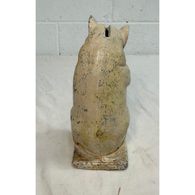 Metal Antique Thrifty Be Wise Metal Pig Hand Painted Cast Metal Coin Still Dime Bank For Sale - Image 7 of 10