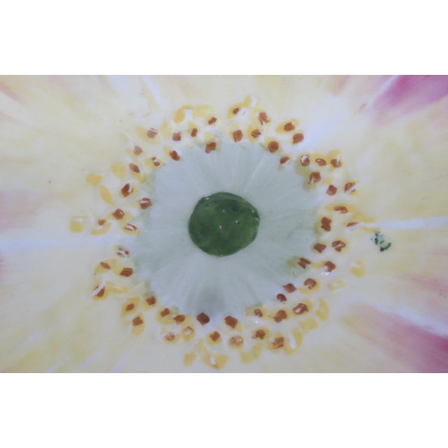 Carl Knoll Yellow and Pink Flower Small Plate Karlsbad Austria Porcelain 4807b For Sale In Miami - Image 6 of 14