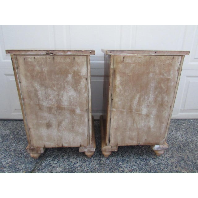 Antique English Pine Nightstands For Sale - Image 9 of 15