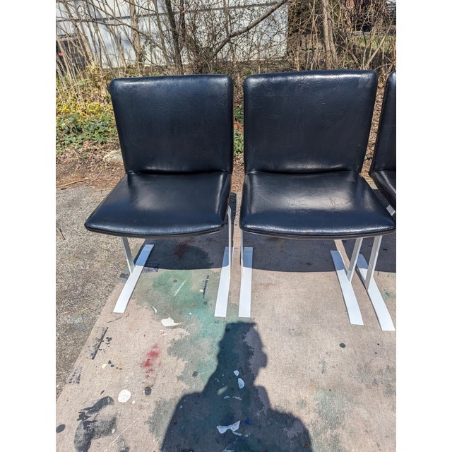 1970s 1970s Attributed to Giovanni Offredi for Saporiti Italia Dining Chairs Set of 4 For Sale - Image 5 of 9