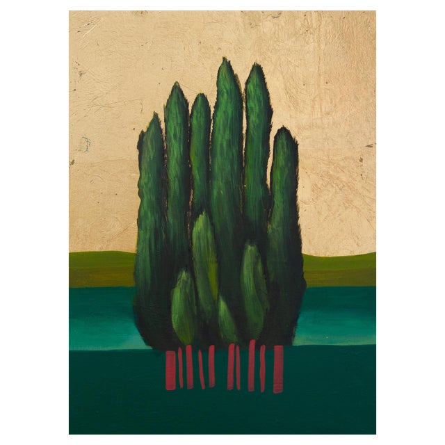 Cypresses Arguing About the Byzantine Empire, 2024, Mixed Media For Sale