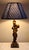 Vintage Table Lamp with Gold-Patinated Putto Base and Fabric Shade from Lamplove, 1970s For Sale - Image 9 of 9