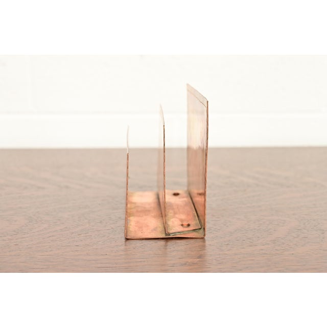 Roycroft Arts & Crafts Hammered Copper Letter Rack For Sale - Image 9 of 13