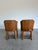 1940s Pair of Dutch Colonial Style Vintage Oak Barrel Back Chairs For Sale - Image 5 of 12