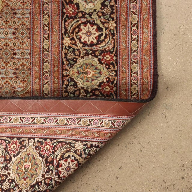 Brown Tabriz Rug in Wool For Sale - Image 8 of 12