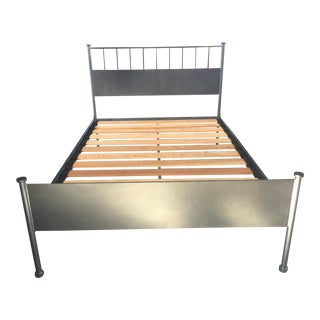 Industrial Steel Bed Frame Queen Size For Sale