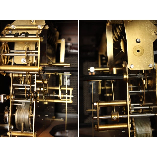 Late 20th Century Ridgeway Traditional Cherry Tall Case Grandfather Clock For Sale - Image 10 of 13