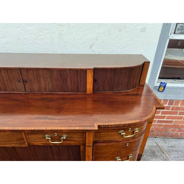 19th Century Antique 19th Century George III Scottish Style Mahogany Inlaid Serpentine Front Sideboard For Sale - Image 5 of 12