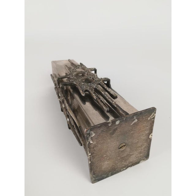 Italian Brutalist Steel Vase, Italy, 1970s For Sale - Image 10 of 13