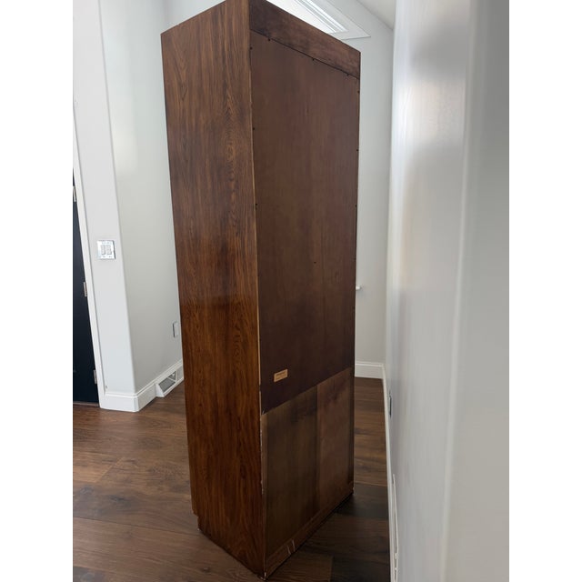 1970s Henredon “Scene One” Campaign Style Oak Armoires For Sale - Image 16 of 18