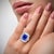 10.10 carat AGL certified Blue Sapphire and Diamond Ring. Showcasing a mesmerizing "cornflower" blue color, known for its...