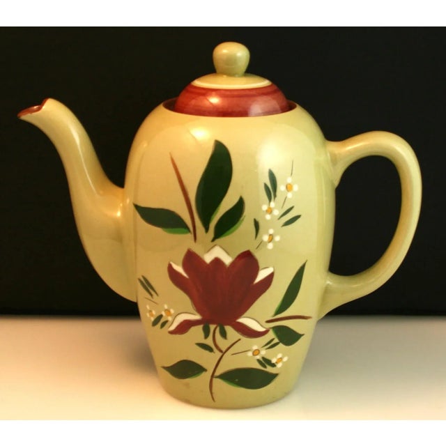 Mid-Century Stangl Pottery Magnolia Pattern Large Coffee Pot Server The Stangl Magnolia pattern was designed by Kay...