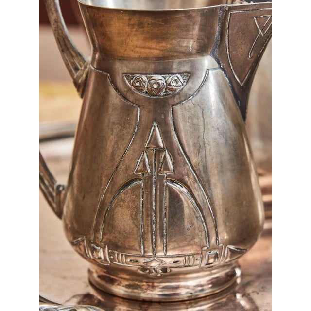 2000 - 2009 Art Nouveau Tea and Coffee Set with Monogram CM, Set of 5 For Sale - Image 5 of 12