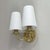 Metal Brass & Cream Fabric Wall Light, Sweden, 1940s For Sale - Image 7 of 15