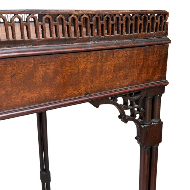 Late 19th Century English Mahogany Chinese Chippendale Silver Table For Sale - Image 11 of 18
