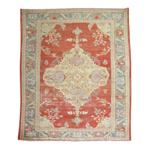Worn Antique Zabihi Collection Ziegler Mahal Rug
