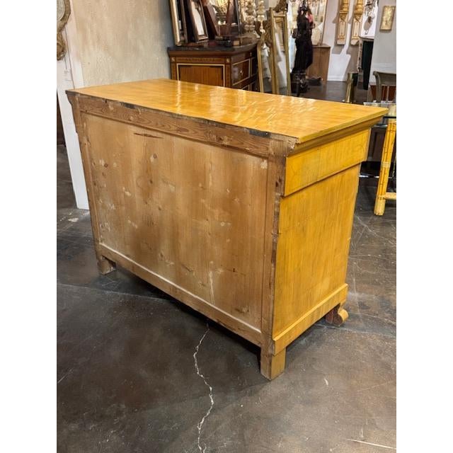 French Charles X Commode With Silver Inlay For Sale - Image 4 of 6